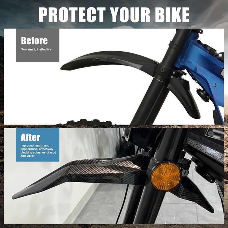 psler Front Mudguard for Talaria, Motorcycle Front Mud Guard for Talaria Sting MX3 MX4 MX5 Electric Dirt Bike (Carbon Fiber Pattern) - Image 3